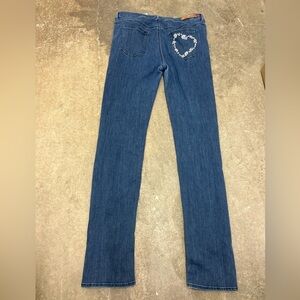 Moschino  Blue Jeans with Heart Accent